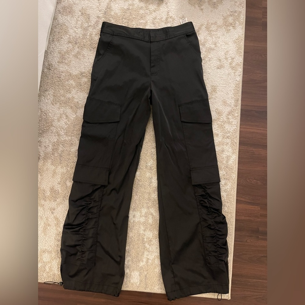 Zara Satin Cargo Pants with Ankle Draw Strings
